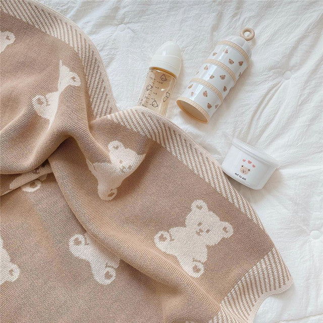 Cozy Knit Baby Stroller Blanket
