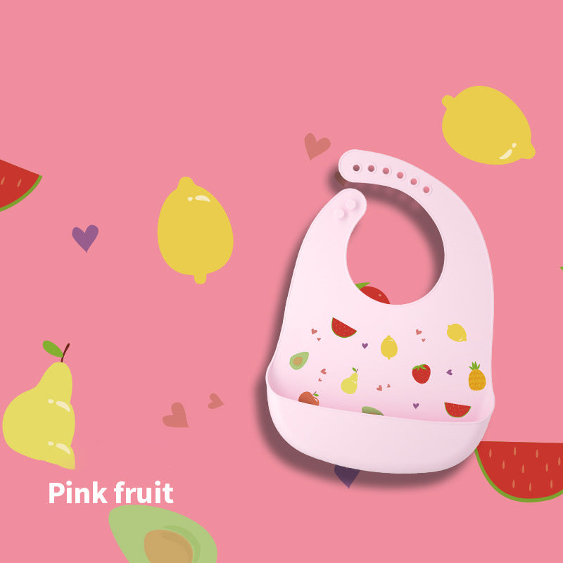 Silicone Baby Mess Catcher Bib