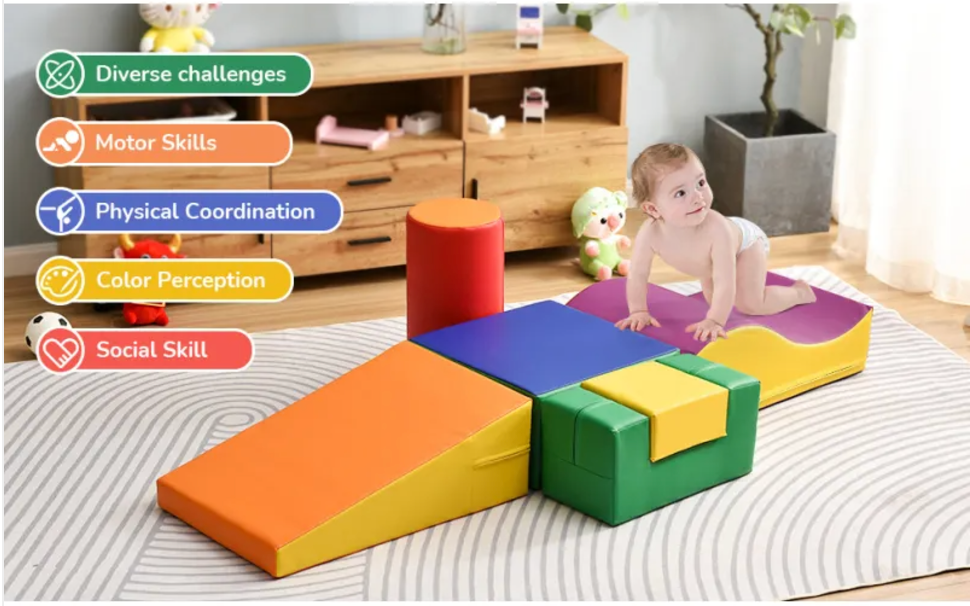 Multicolor 6-in-1 Kids' Foam Playset