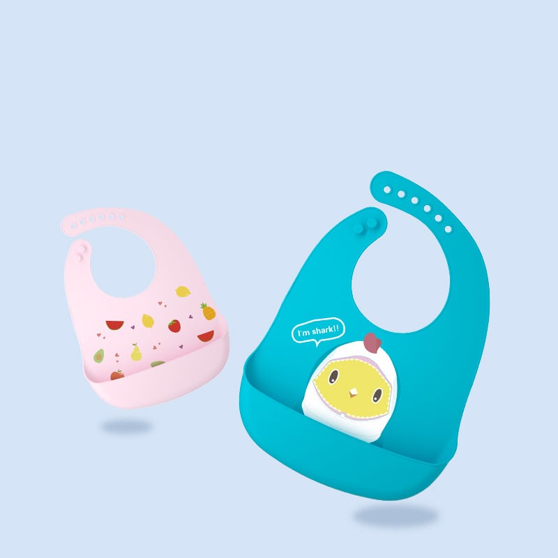 Silicone Baby Mess Catcher Bib