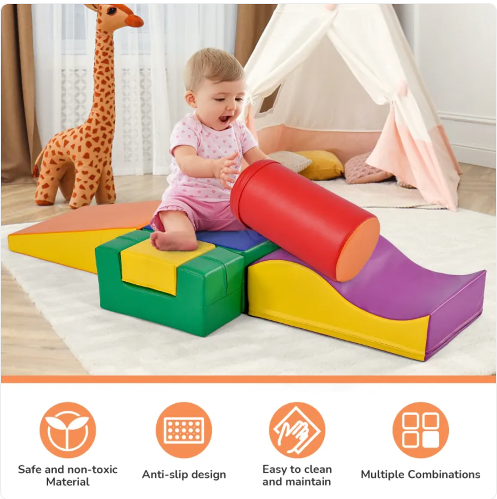 Multicolor 6-in-1 Kids' Foam Playset